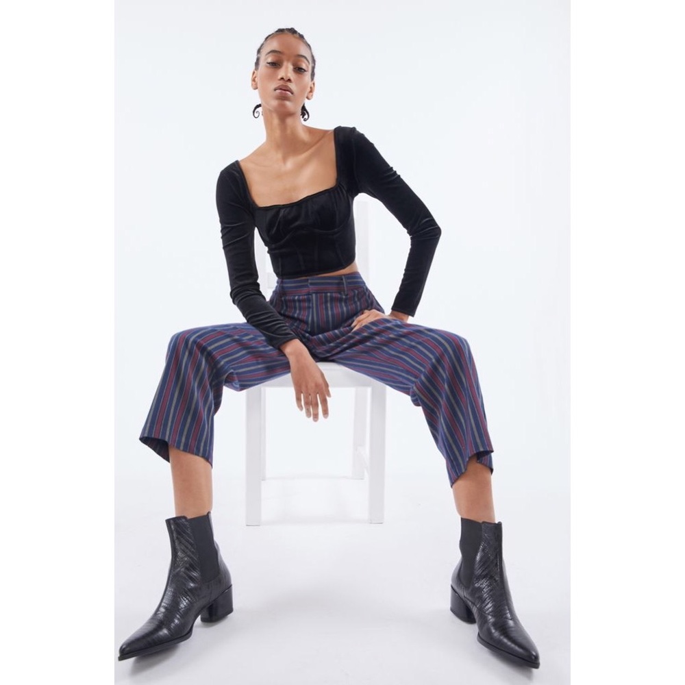 UO Samira Straight Leg Trouser Pant - Picture 2 of 5